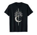 Sword Flowers Moon Romantic Goth Grunge T-Shirt - Aesthetic Graphic Unisex - T-Shirt, Sweatshirt, Hoodie