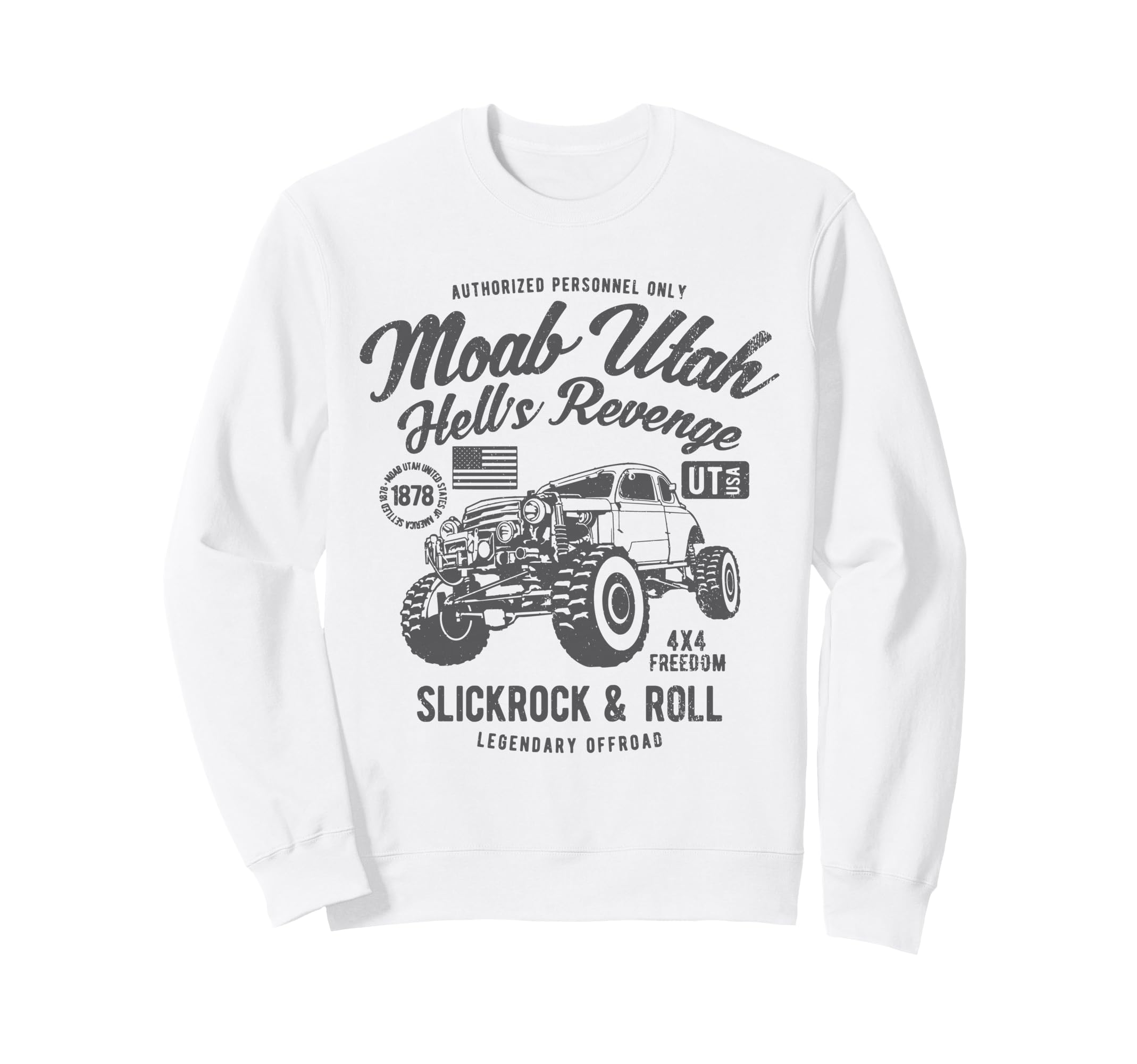Moab Utah Hells Revenge 4X4 Sweatshirt - Casual Everyday Wear for Adults - T-Shirt, Sweatshirt, Hoodie