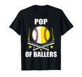 Pop Baseball Softball Ball Fathers T-Shirt - Minimalist Print Unisex - T-Shirt, Sweatshirt, Hoodie