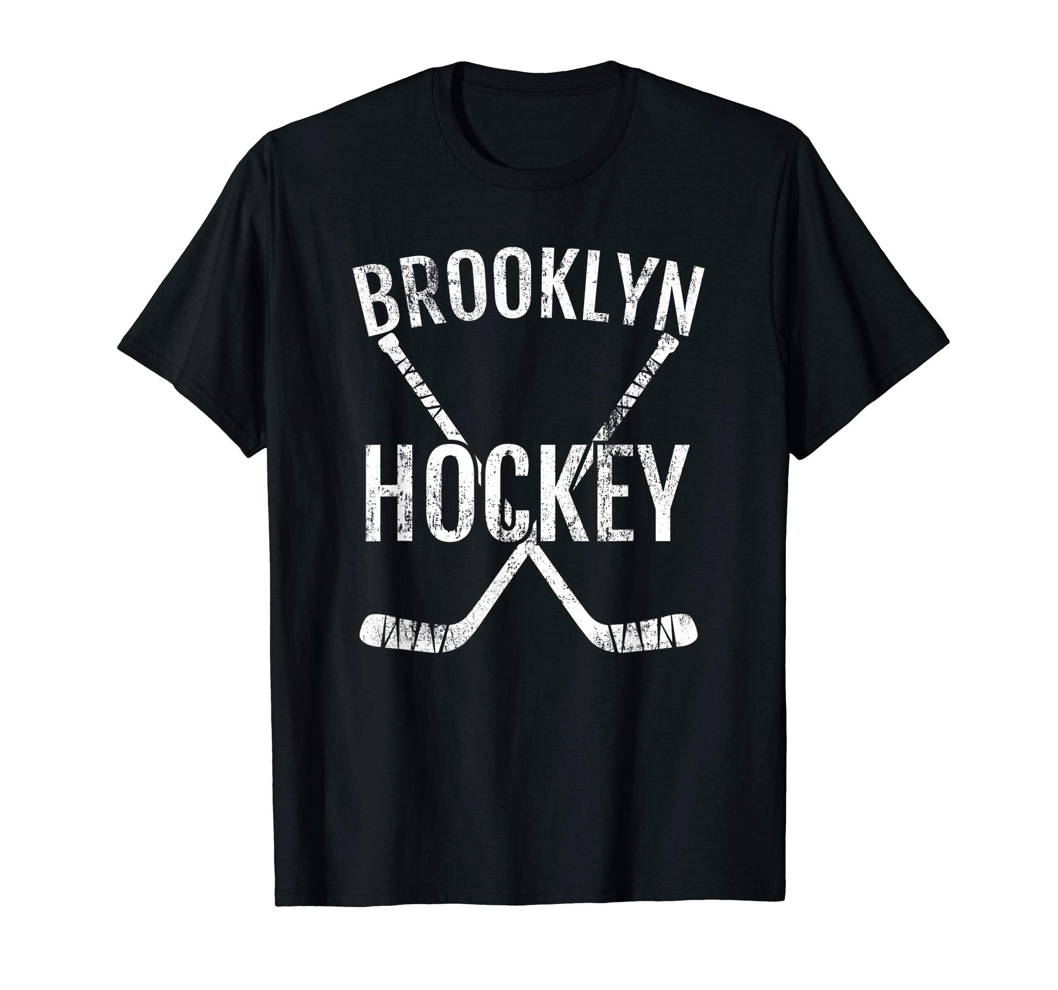 Brooklyn New York Hockey Distressed T-Shirt - Novelty Apparel Men Women - T-Shirt, Sweatshirt, Hoodie