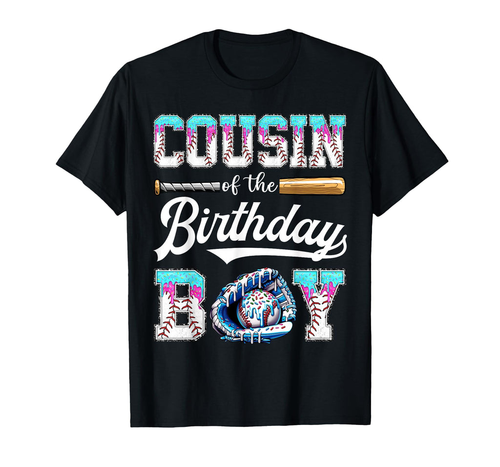 Cousin Birthday Baseball Ice Cream T-Shirt - Trendy Graphic for Adults - T-Shirt, Sweatshirt, Hoodie