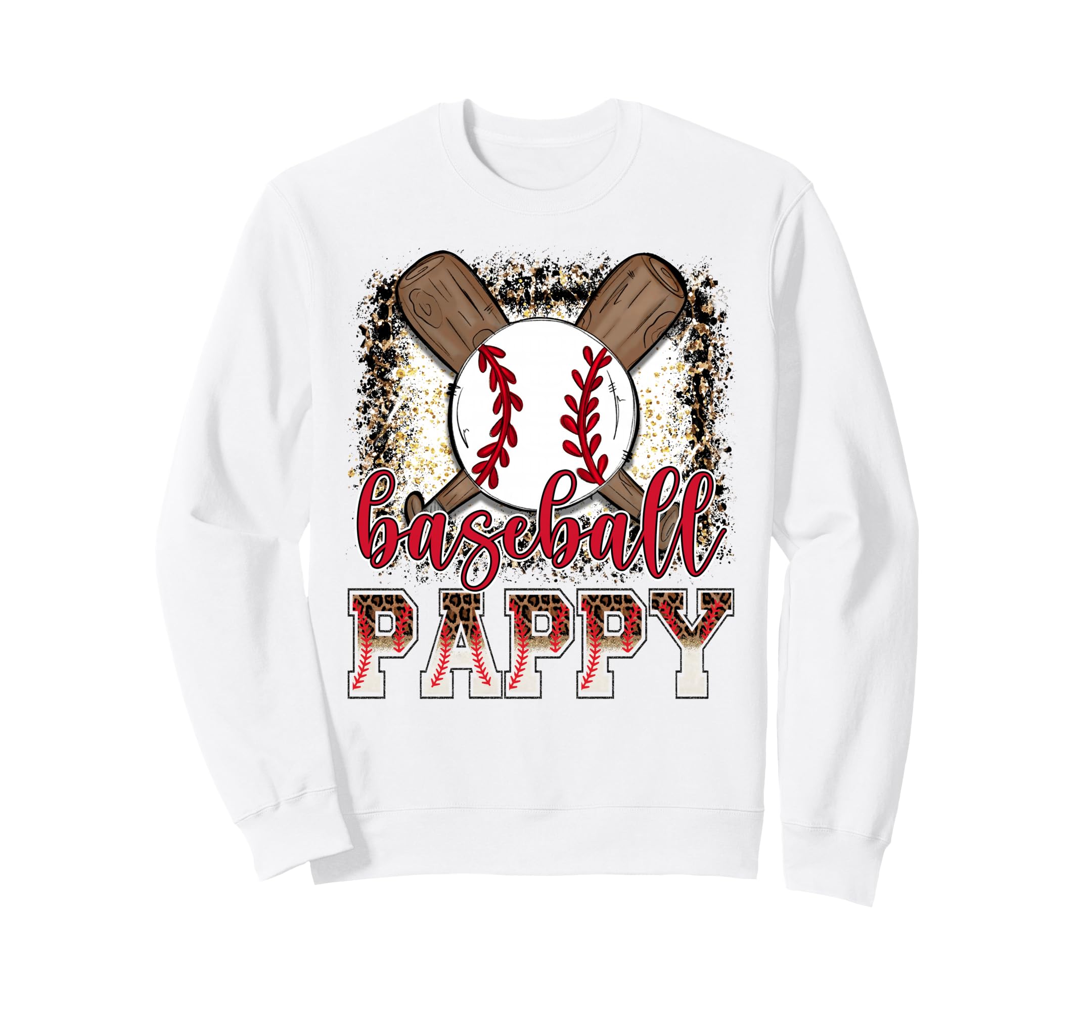 Baseball Pappy Leopard Proud Ball Pappy Sweatshirt - Trendy Graphic Unisex - T-Shirt, Sweatshirt, Hoodie