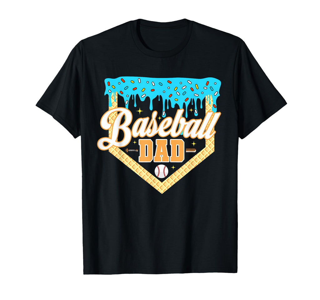 Baseball Dad Drip Cream Funny Fathers T-Shirt - Aesthetic Graphic Unisex - T-Shirt, Sweatshirt, Hoodie