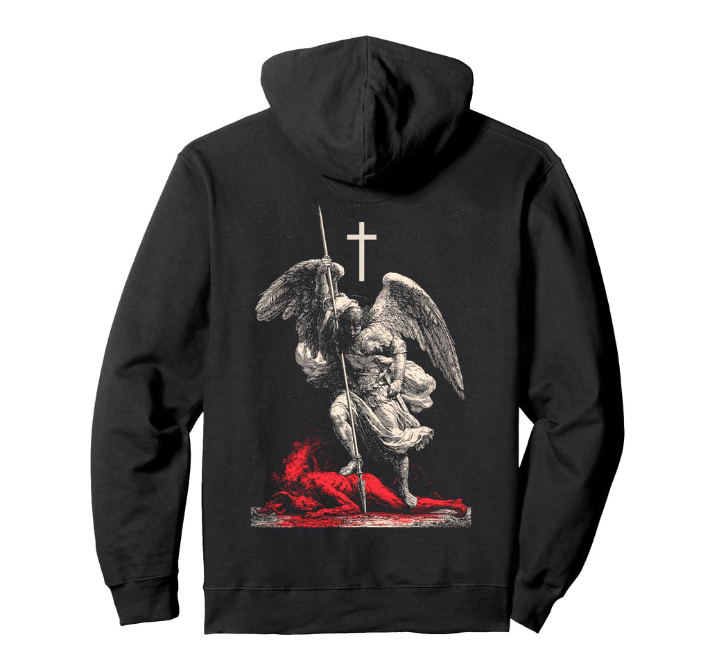 Saint Michael Archangel Streetwear Heavy Hoodie - Trendy Graphic Men Women - T-Shirt, Sweatshirt, Hoodie