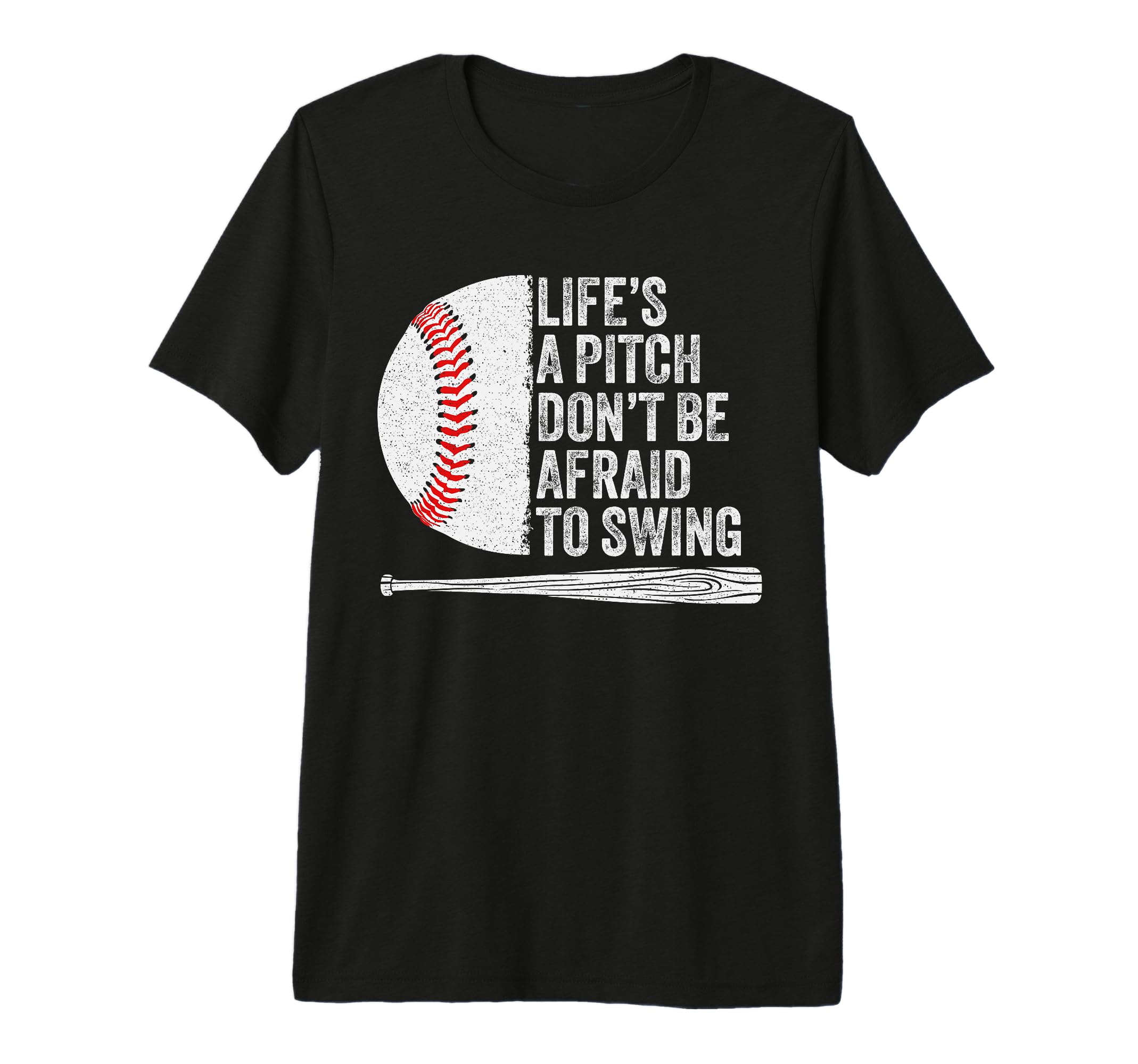 Baseball Dad Player Lifes Pitch Dont T-Shirt - Minimalist Print for Adults - T-Shirt, Sweatshirt, Hoodie