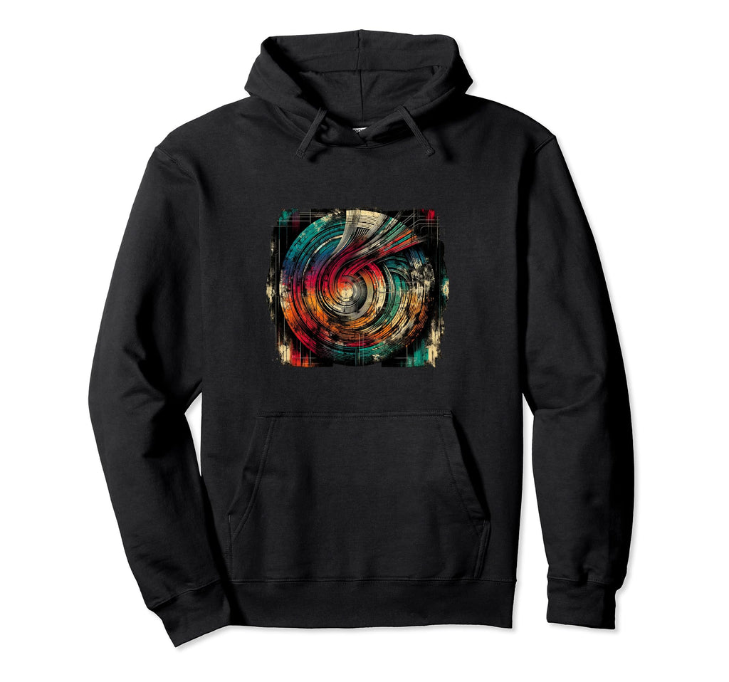 Distressed Abstract Circle Hoodie - Custom Art Print Unisex - T-Shirt, Sweatshirt, Hoodie