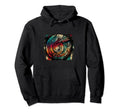 Distressed Abstract Circle Hoodie - Custom Art Print Unisex - T-Shirt, Sweatshirt, Hoodie