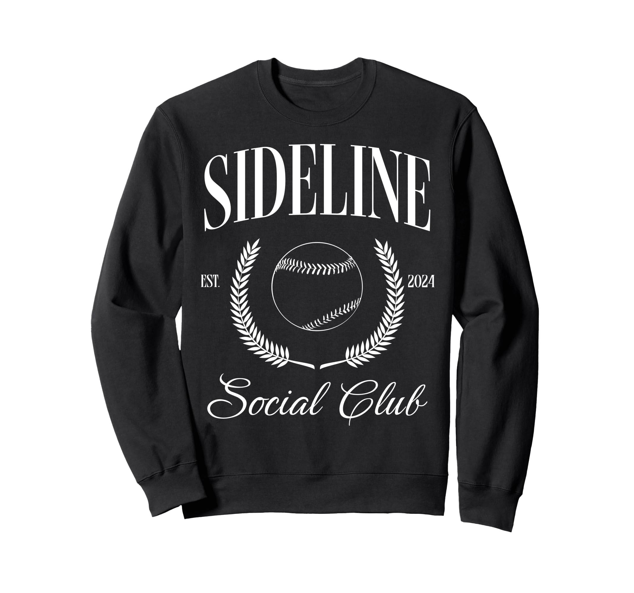 Sideline Baseball Mom Social Sweatshirt - Casual Everyday Wear Men Women - T-Shirt, Sweatshirt, Hoodie