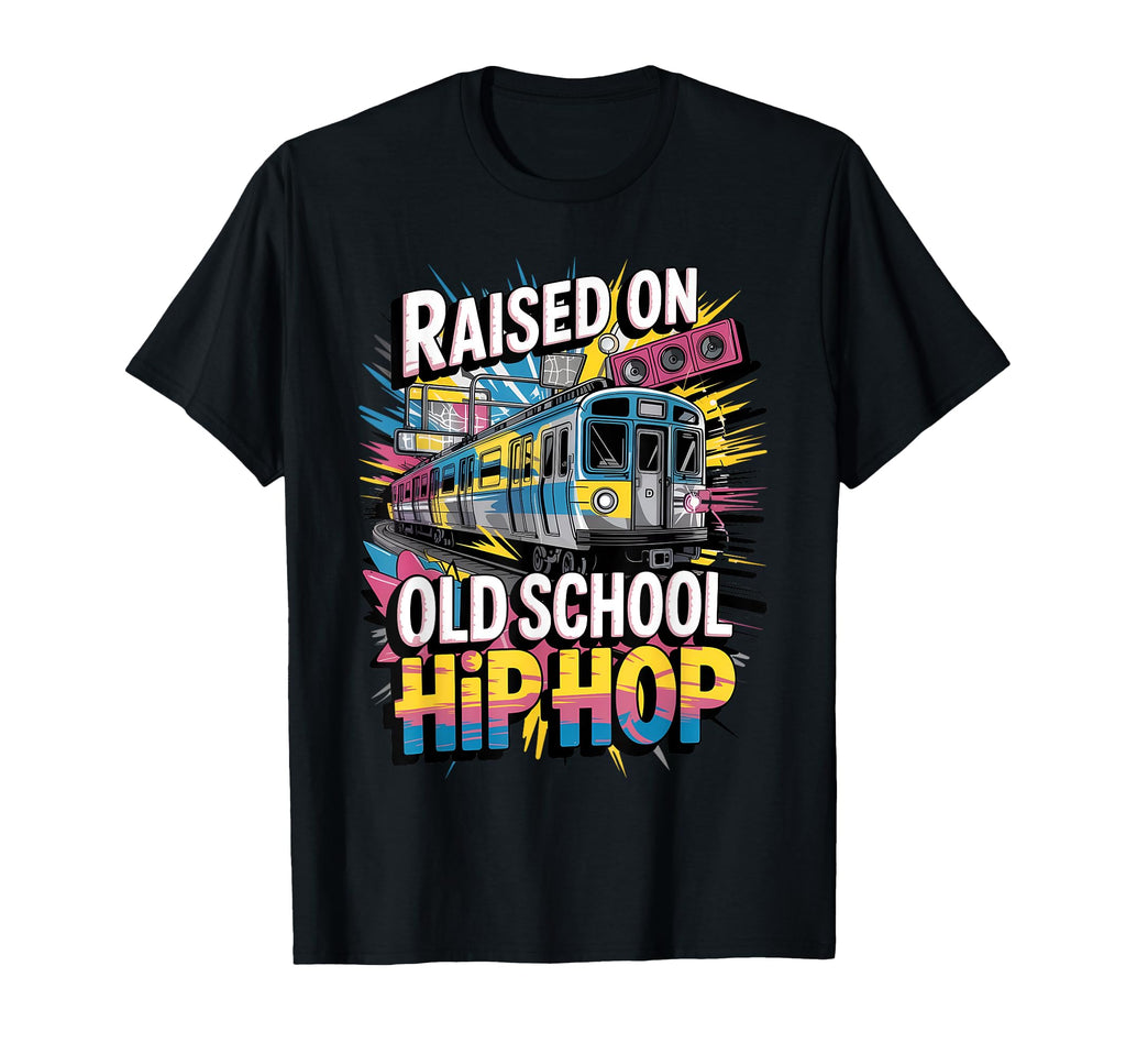 Raised Old School Hip Hop Cassette T-Shirt - Custom Art Print for Adults - T-Shirt, Sweatshirt, Hoodie