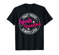 Crazy Proud Sports Grandma Sports T-Shirt - Aesthetic Graphic for Adults - T-Shirt, Sweatshirt, Hoodie