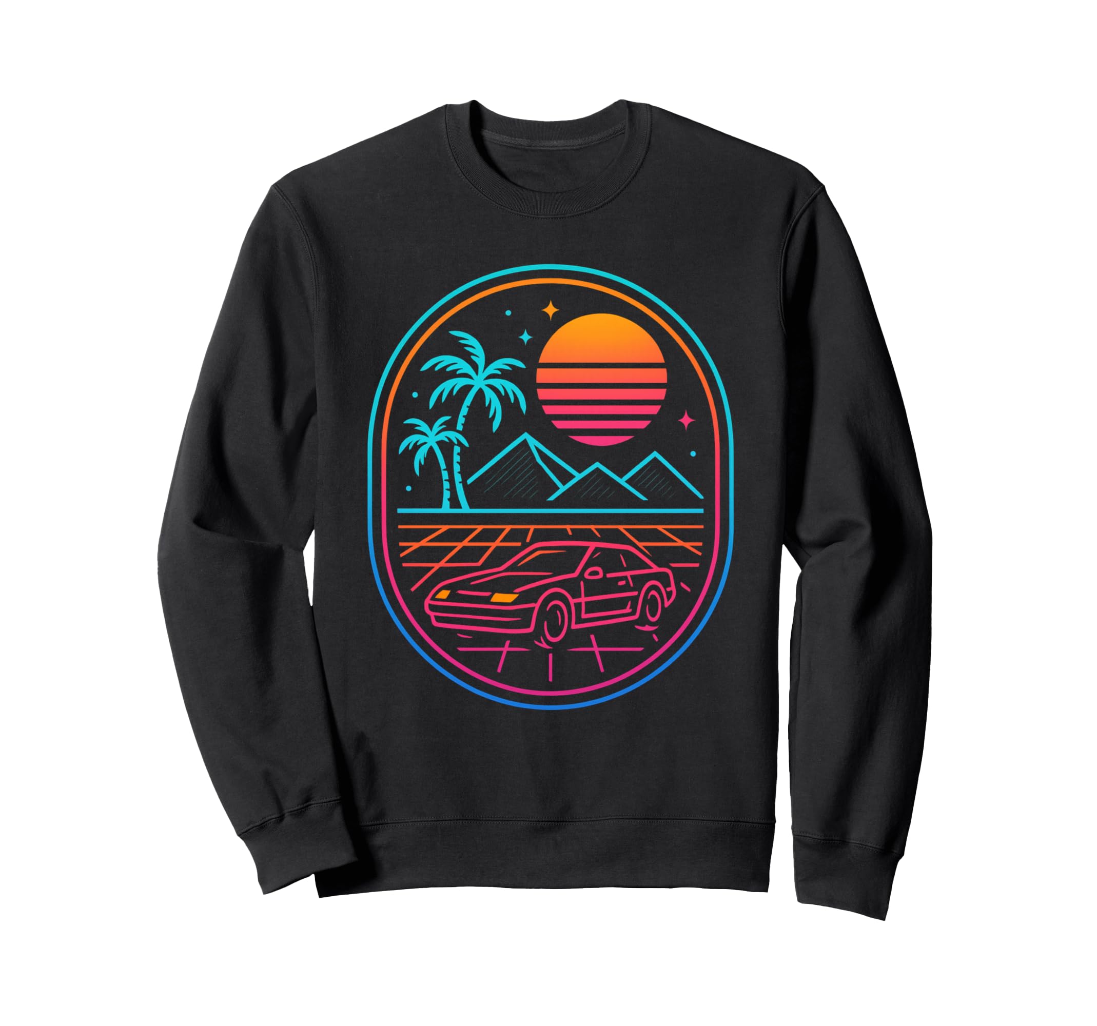 80S Synthwave Sweatshirt - Novelty Apparel Men Women - T-Shirt, Sweatshirt, Hoodie