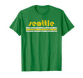 Seattle Three Stripe Weathered T-Shirt - Casual Everyday Wear Unisex - T-Shirt, Sweatshirt, Hoodie