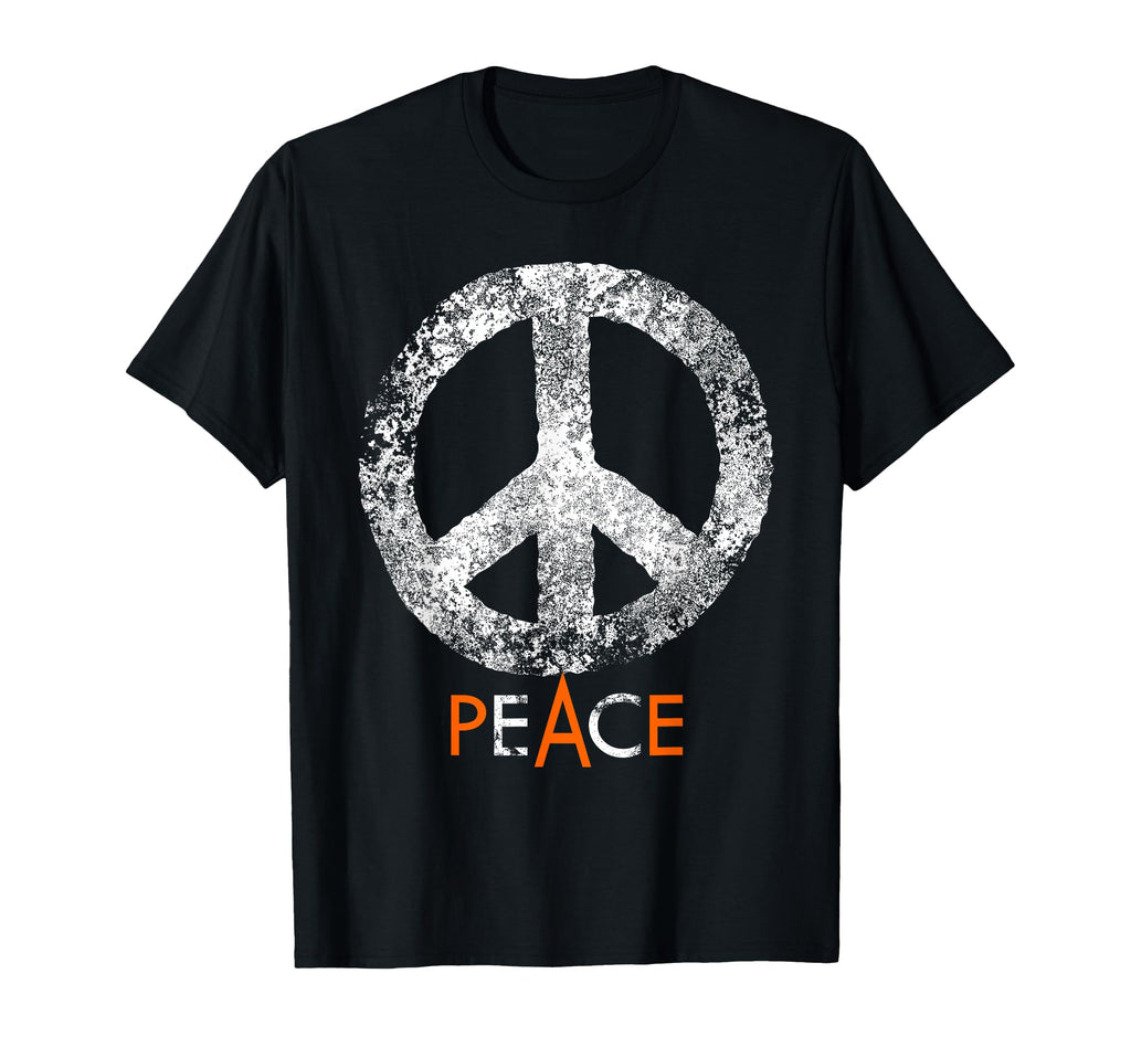 Hippie Peace Ban Bomb Distressed T-Shirt - Unique Graphic Unisex - T-Shirt, Sweatshirt, Hoodie