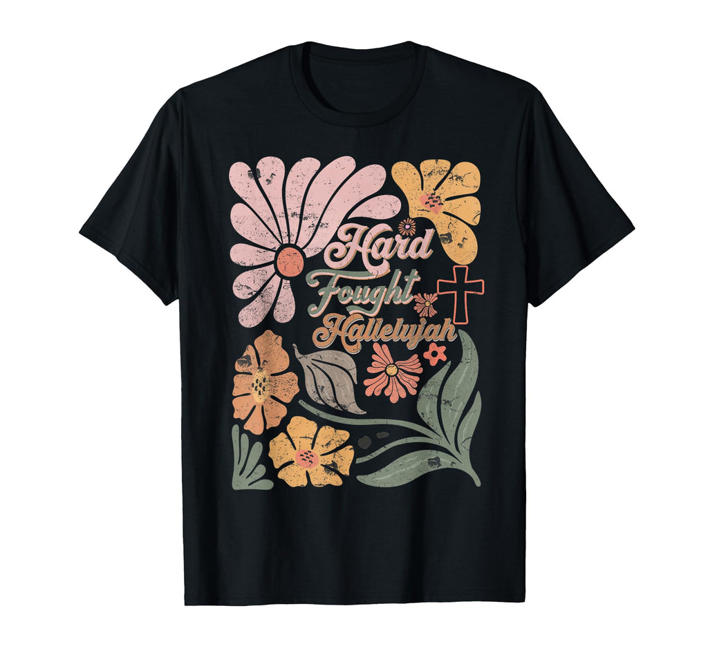 Boho Christian Hard Fought Hallelujah T-Shirt - Minimalist Print Unisex - T-Shirt, Sweatshirt, Hoodie