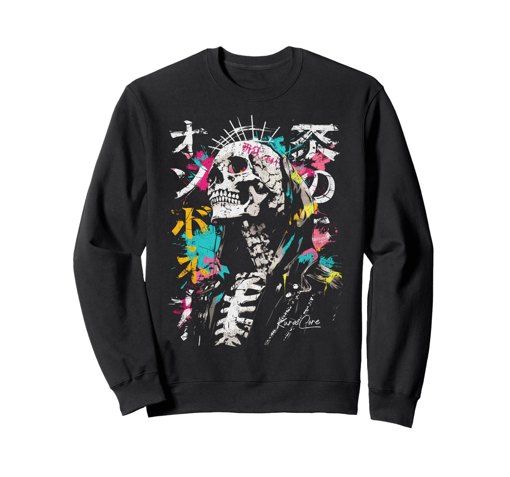 Japanese Streetwear Cyberpunk Y2K Sweatshirt - Unique Graphic for Adults - T-Shirt, Sweatshirt, Hoodie
