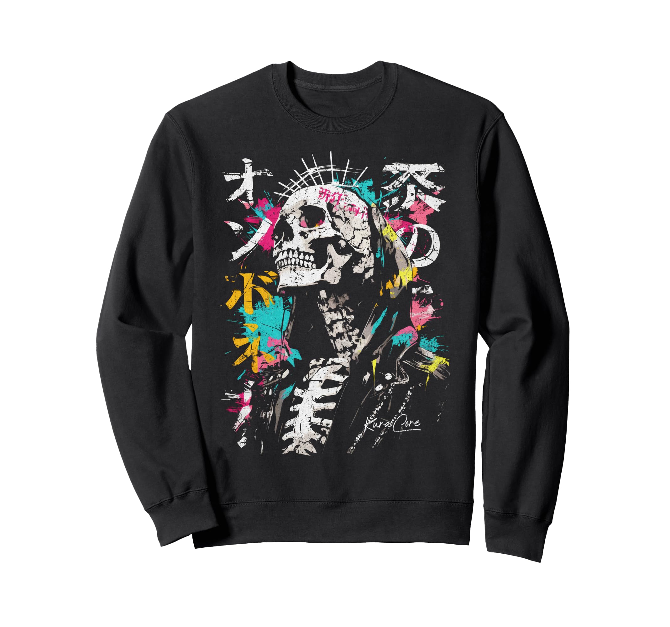 Japanese Streetwear Cyberpunk Y2K Sweatshirt - Unique Graphic for Adults - T-Shirt, Sweatshirt, Hoodie