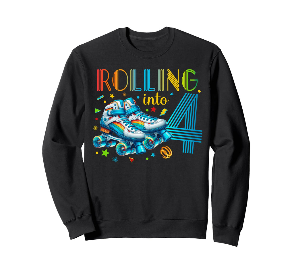 Roller Skates Birthday Party Skating Sweatshirt - Trendy Graphic Unisex - T-Shirt, Sweatshirt, Hoodie