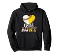 Baseball Aunt Heart Baseball Softball Mama Hoodie - Novelty Apparel Unisex - T-Shirt, Sweatshirt, Hoodie