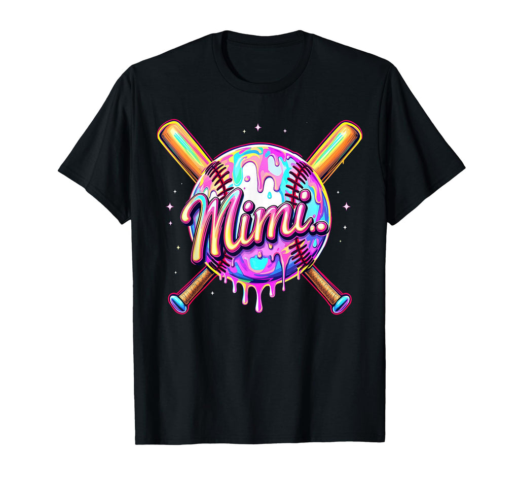 Baseball Drip Mimi Tie Dye Baseball T-Shirt - Aesthetic Graphic Men Women - T-Shirt, Sweatshirt, Hoodie
