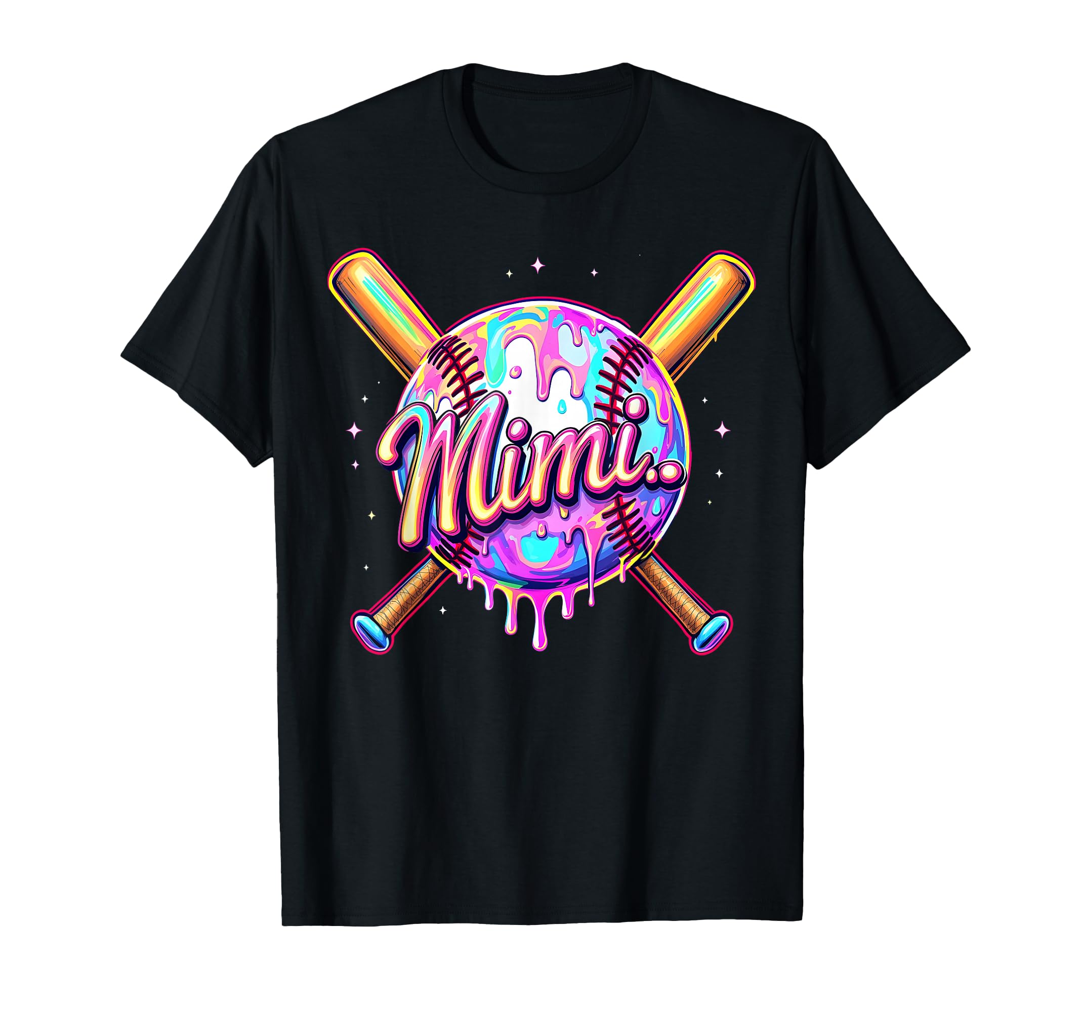 Baseball Drip Mimi Tie Dye Baseball T-Shirt - Aesthetic Graphic Men Women - T-Shirt, Sweatshirt, Hoodie