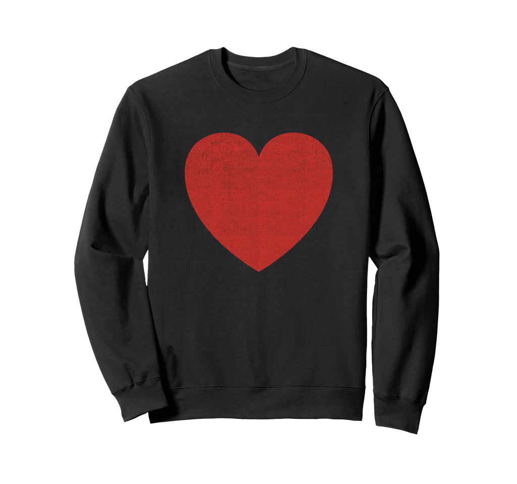 Valentines Day Gift Distressed Red Sweatshirt - Minimalist Print Unisex - T-Shirt, Sweatshirt, Hoodie