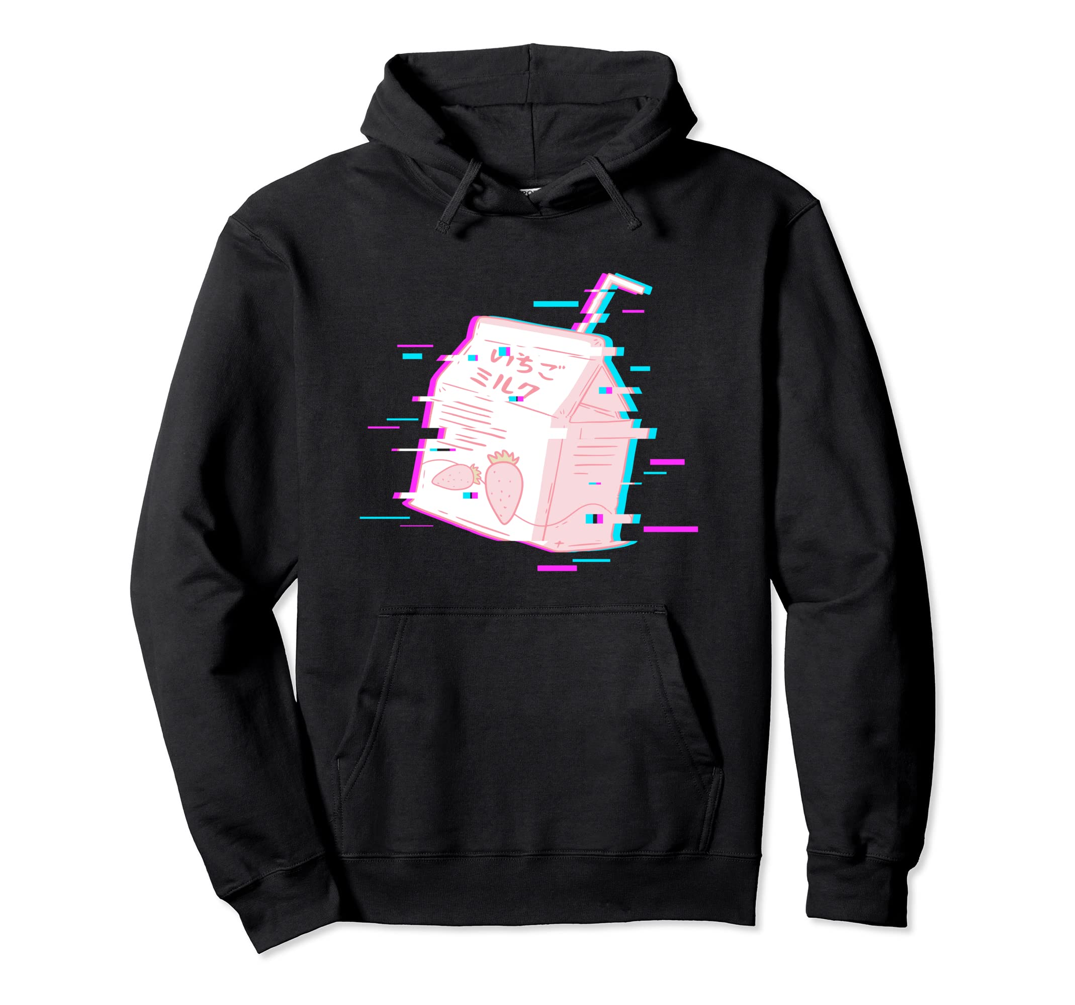Japanese Vaporwave Aesthetic Strawberry Hoodie - Fun Novelty Design Unisex - T-Shirt, Sweatshirt, Hoodie
