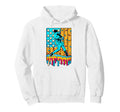 4Th July Ice Cream Drip Usa Flag Baseball Hoodie - Graphic Print Men Women - T-Shirt, Sweatshirt, Hoodie
