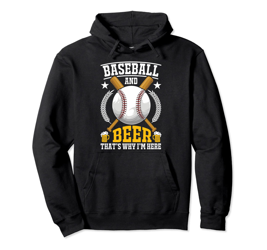 Baseball And Beer Funny Baseball Lover Hoodie - Trendy Graphic Unisex - T-Shirt, Sweatshirt, Hoodie