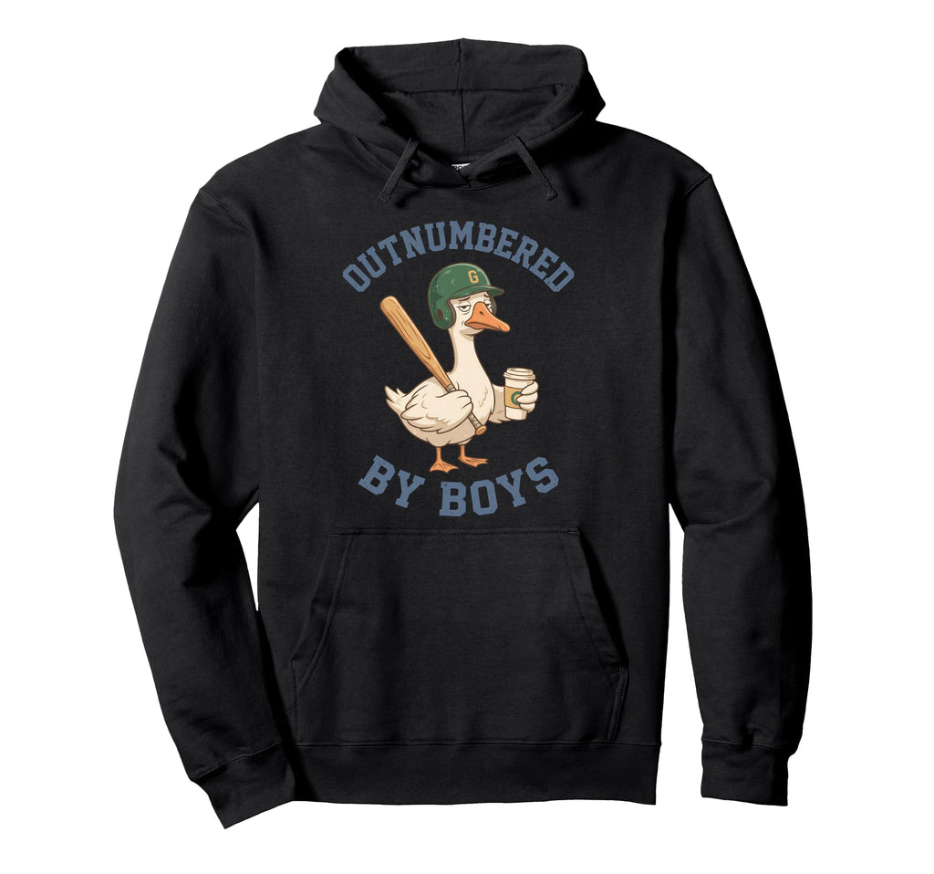 Funny Goose Mothers Day Outnumbered Hoodie - Novelty Apparel Unisex - T-Shirt, Sweatshirt, Hoodie