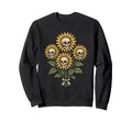 Halloween Creepy Skull Sunflowers Sweatshirt - Trendy Graphic Men Women - T-Shirt, Sweatshirt, Hoodie
