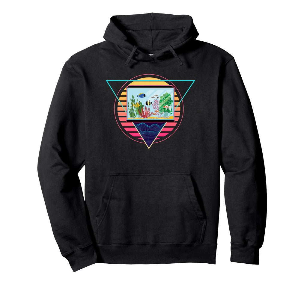 Futuristic Fish Tank Synthwave Hoodie - Casual Everyday Wear for Adults - T-Shirt, Sweatshirt, Hoodie
