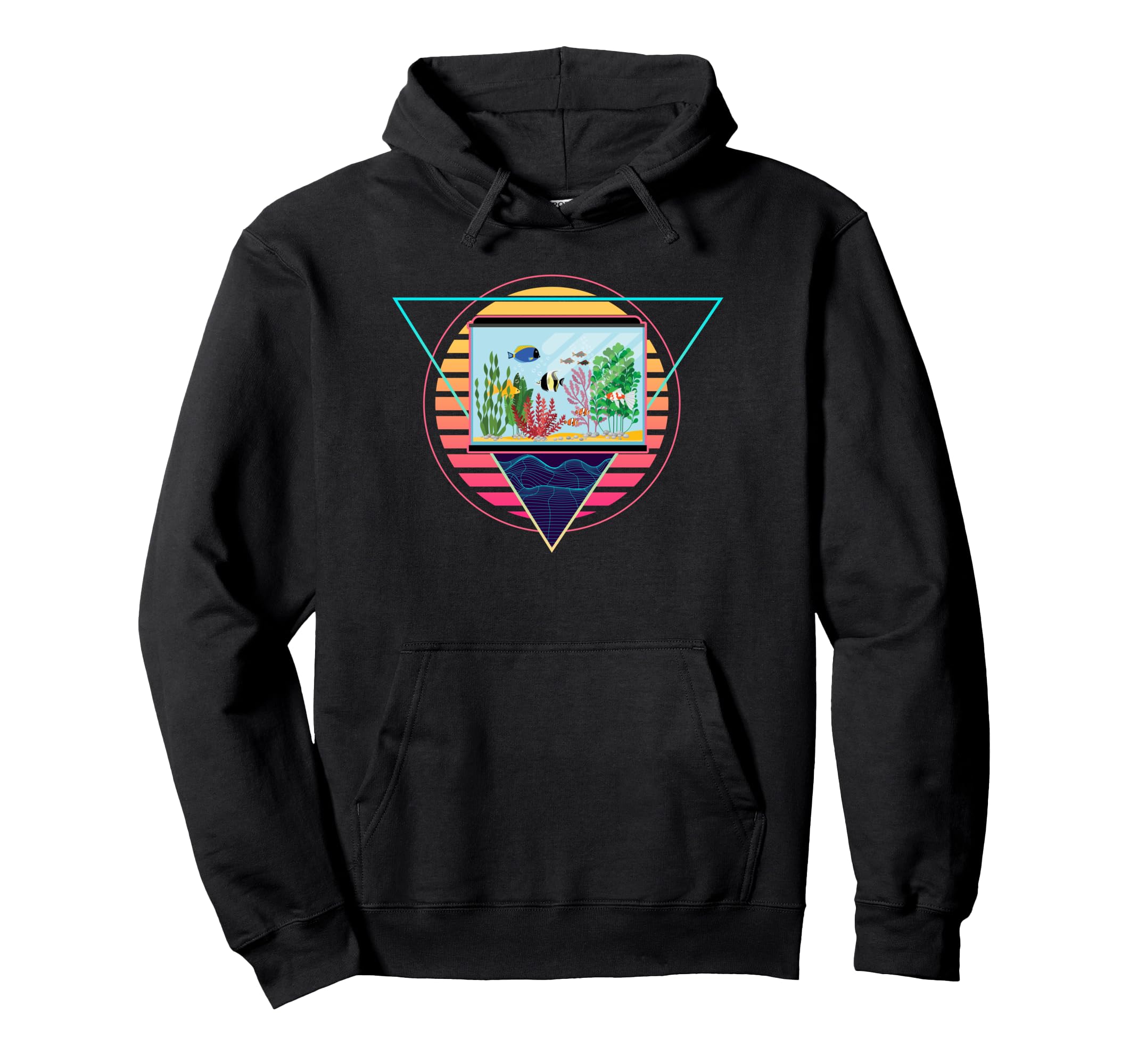 Futuristic Fish Tank Synthwave Hoodie - Casual Everyday Wear for Adults - T-Shirt, Sweatshirt, Hoodie