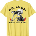 Funny Skeleton Nobody Gives A Shit - Adult & Kids T-Shirts, Sweatshirts & Hoodies apparel design preview 1