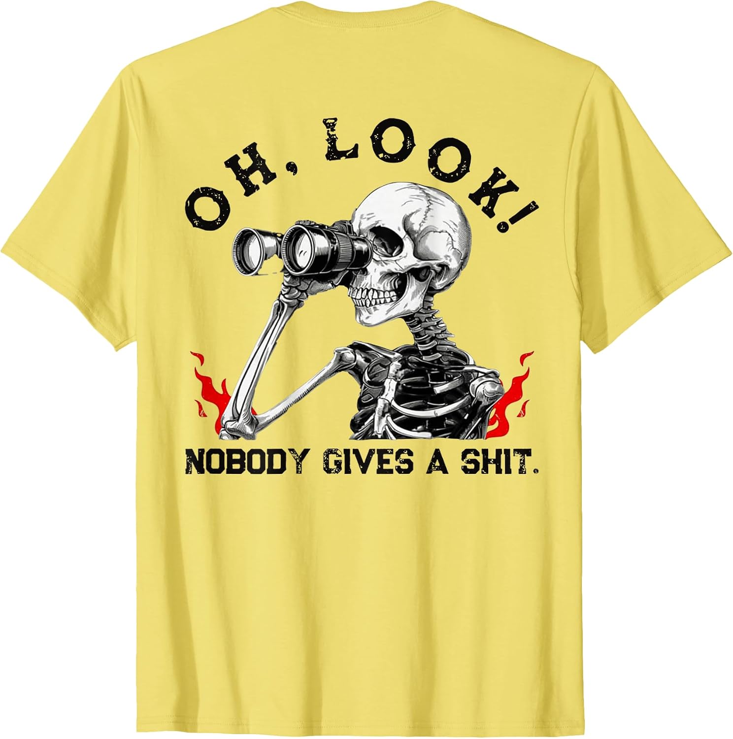 Funny Skeleton Nobody Gives A Shit - Adult & Kids T-Shirts, Sweatshirts & Hoodies apparel design preview 1