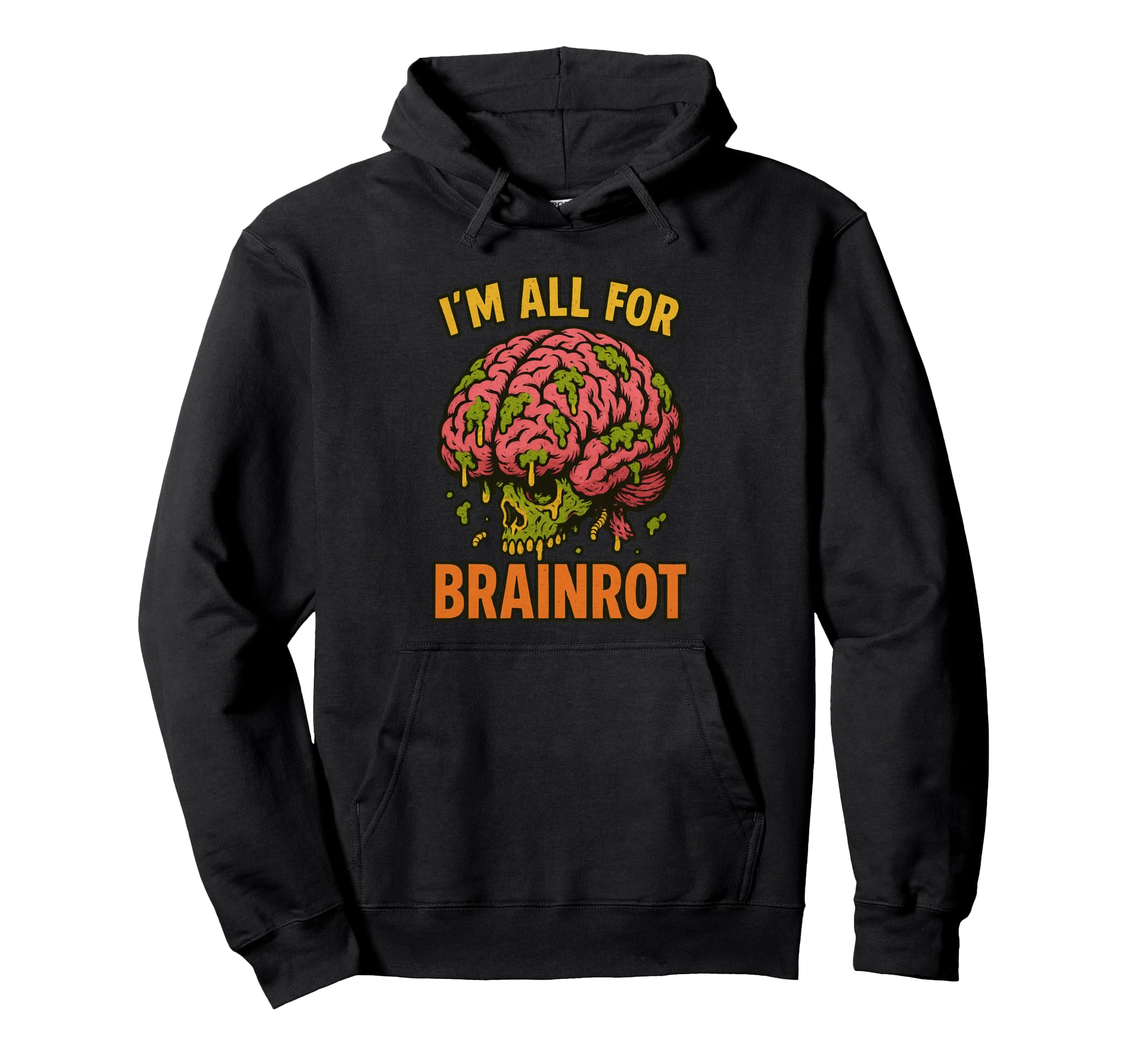Brainrot Meme Skull Slimecore Internet Hoodie - Trendy Graphic Men Women - T-Shirt, Sweatshirt, Hoodie