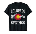 Colorado Springs Flag Skyline T-Shirt - Casual Everyday Wear for Adults - T-Shirt, Sweatshirt, Hoodie