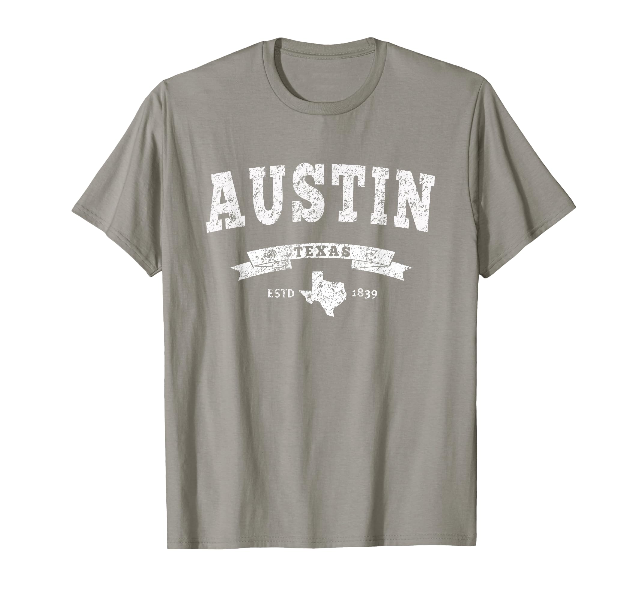 Austin Distressed Tx Capital City T-Shirt - Minimalist Print for Adults - T-Shirt, Sweatshirt, Hoodie