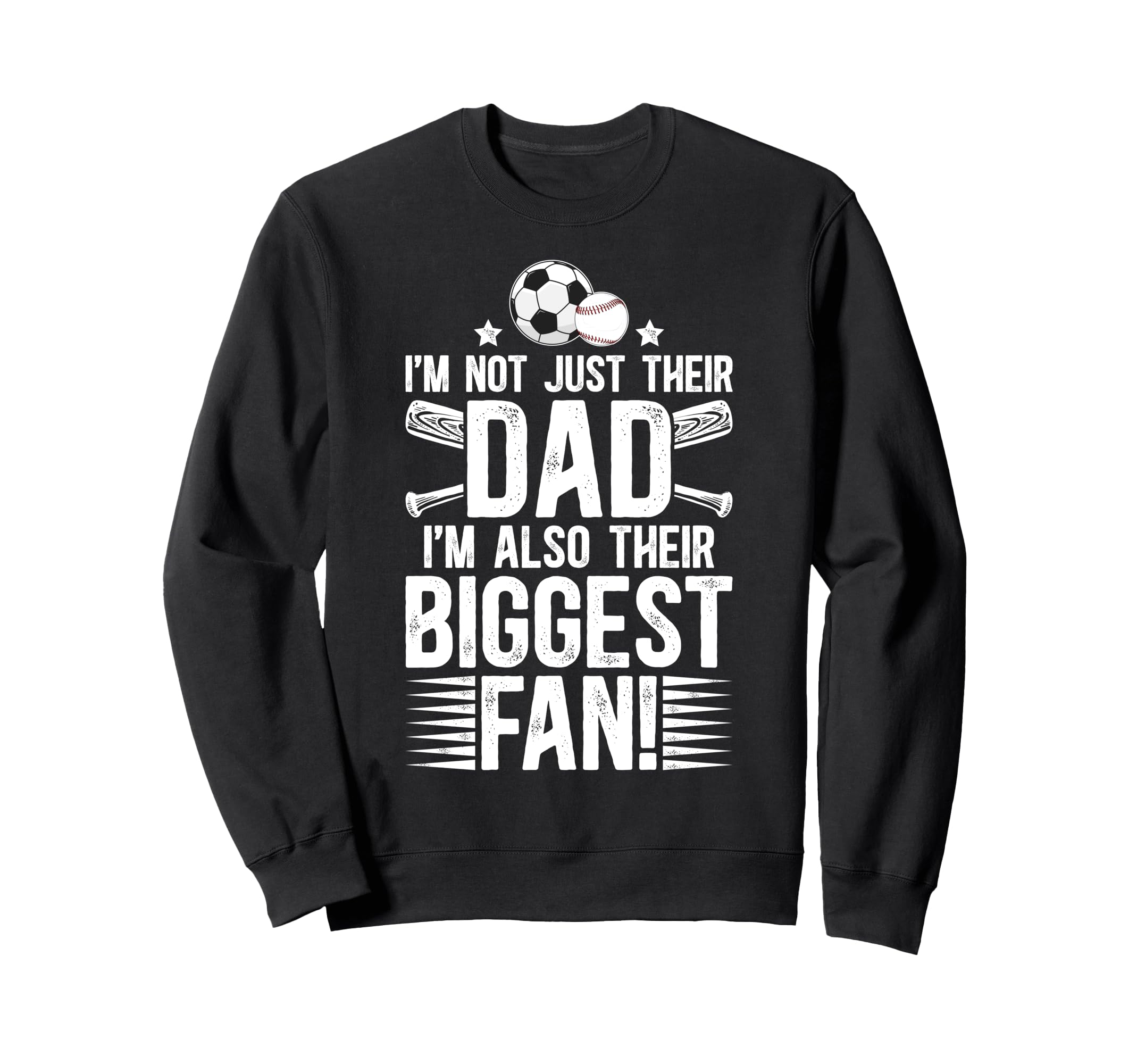 Their Biggest Fan Baseball Soccer Dad Sweatshirt - Custom Art Print Unisex - T-Shirt, Sweatshirt, Hoodie