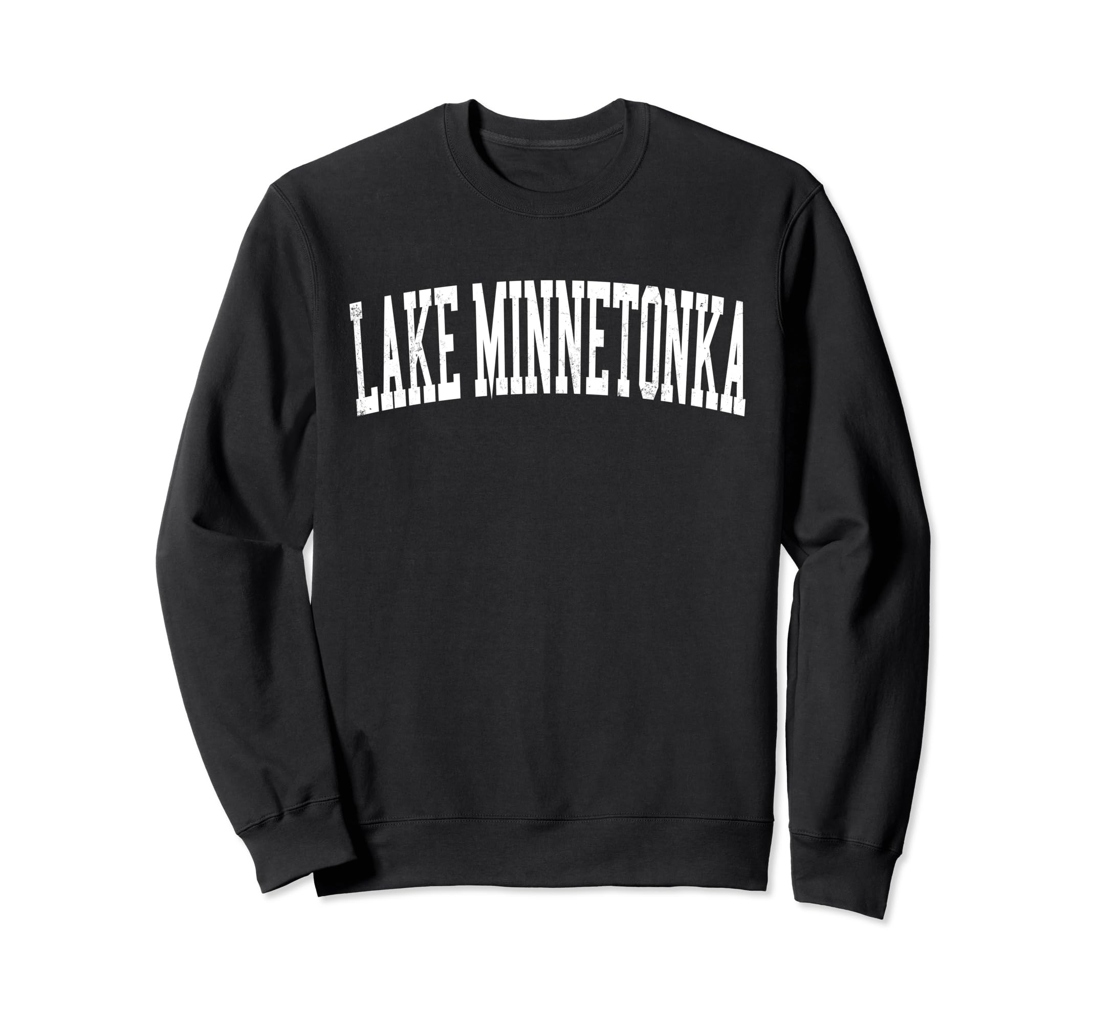Lake Minnetonka Distressed Sweatshirt - Casual Everyday Wear Men Women - T-Shirt, Sweatshirt, Hoodie