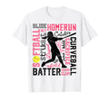 Softball Typography Word Art Funny T-Shirt - Casual Everyday Wear Unisex - T-Shirt, Sweatshirt, Hoodie