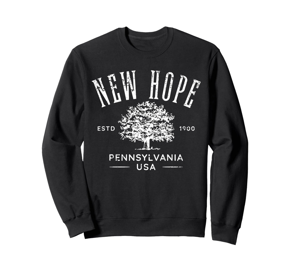 New Hope Pennsylvania Distressed Sweatshirt - Streetwear Style for Adults - T-Shirt, Sweatshirt, Hoodie