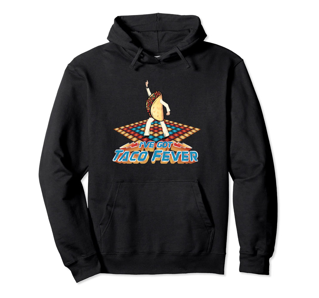Funny Dancing Taco 70S Disco Fever Taco Hoodie - Custom Art Print Men Women - T-Shirt, Sweatshirt, Hoodie