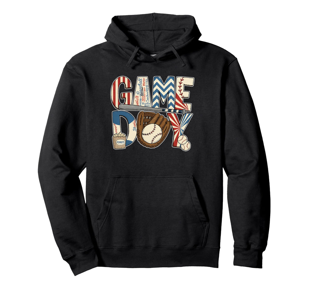 Baseball Game Day Baseball Life Hoodie - Trendy Graphic for Adults - T-Shirt, Sweatshirt, Hoodie