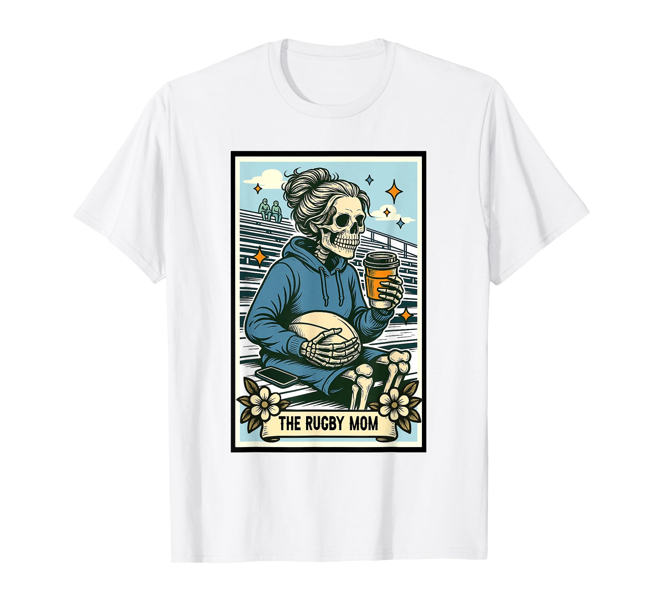 Rugby Mama Game Day Skeleton Rugby T-Shirt - Aesthetic Graphic Men Women - T-Shirt, Sweatshirt, Hoodie