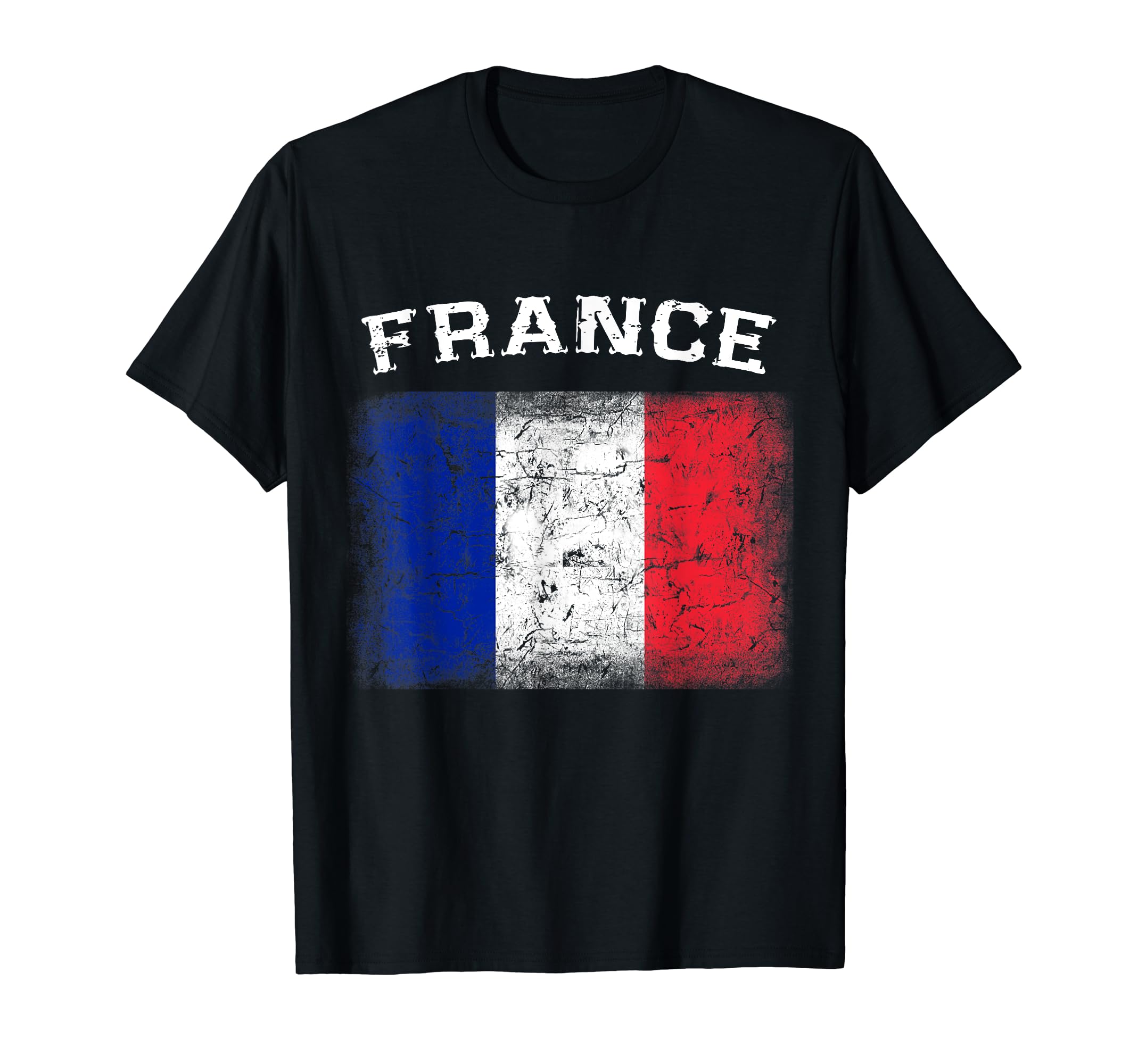 France Flag Distressed France T-Shirt - Casual Everyday Wear Unisex - T-Shirt, Sweatshirt, Hoodie