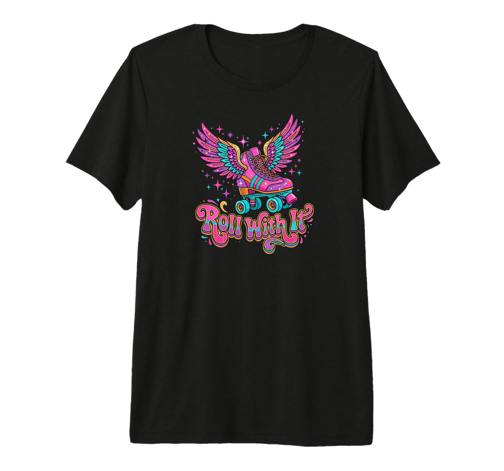 Roll It Winged Roller Skate Vibes Tri T-Shirt - Streetwear Style Men Women - T-Shirt, Sweatshirt, Hoodie