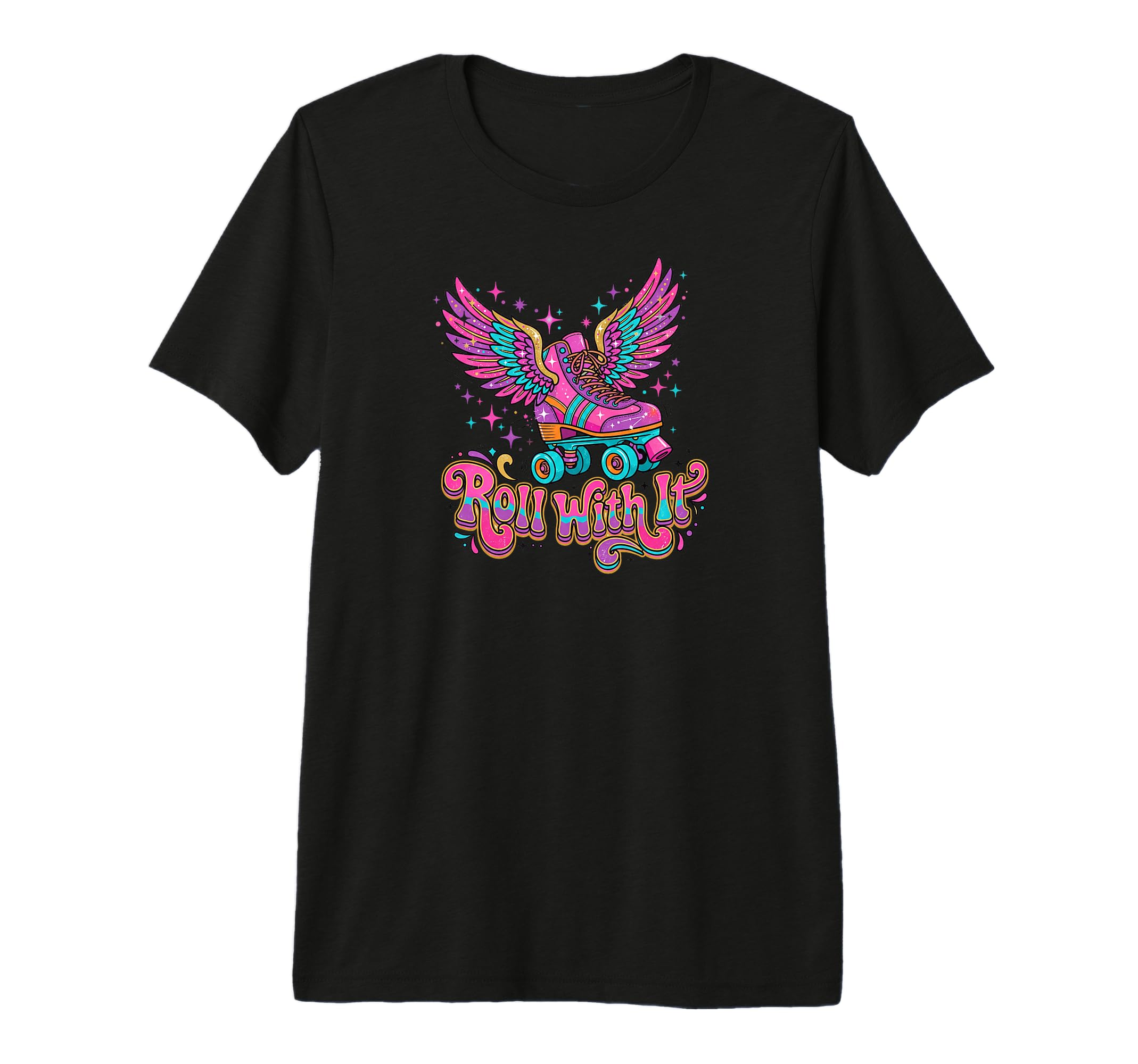 Roll It Winged Roller Skate Vibes Tri T-Shirt - Streetwear Style Men Women - T-Shirt, Sweatshirt, Hoodie