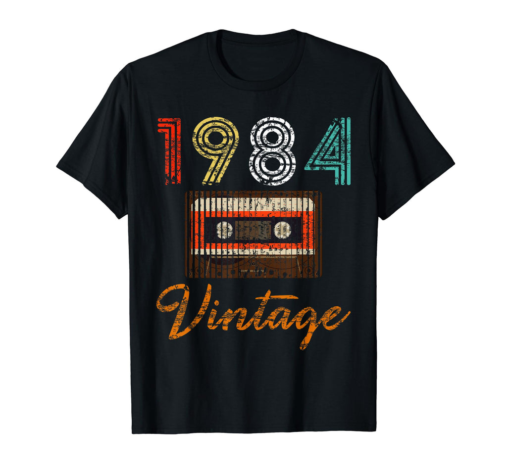 1984 Distressed 35Th Birthday Cassette T-Shirt - Streetwear Style Unisex - T-Shirt, Sweatshirt, Hoodie