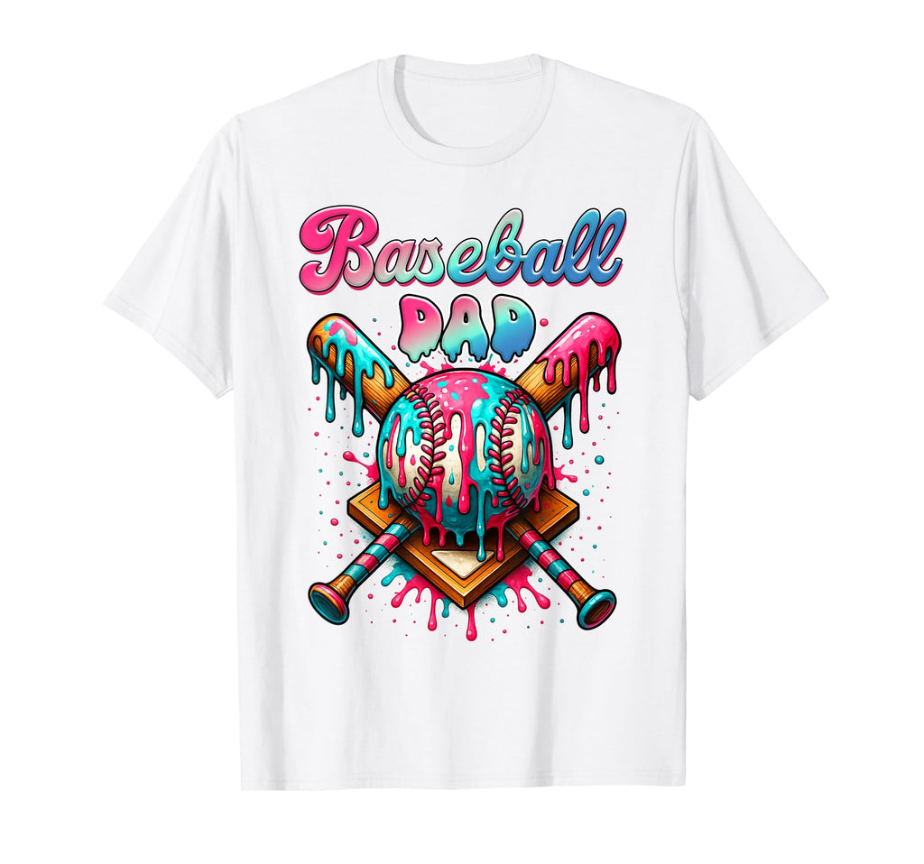 Baseball Dad Game Day Vibes Ice Cream T-Shirt - Streetwear Style Men Women - T-Shirt, Sweatshirt, Hoodie