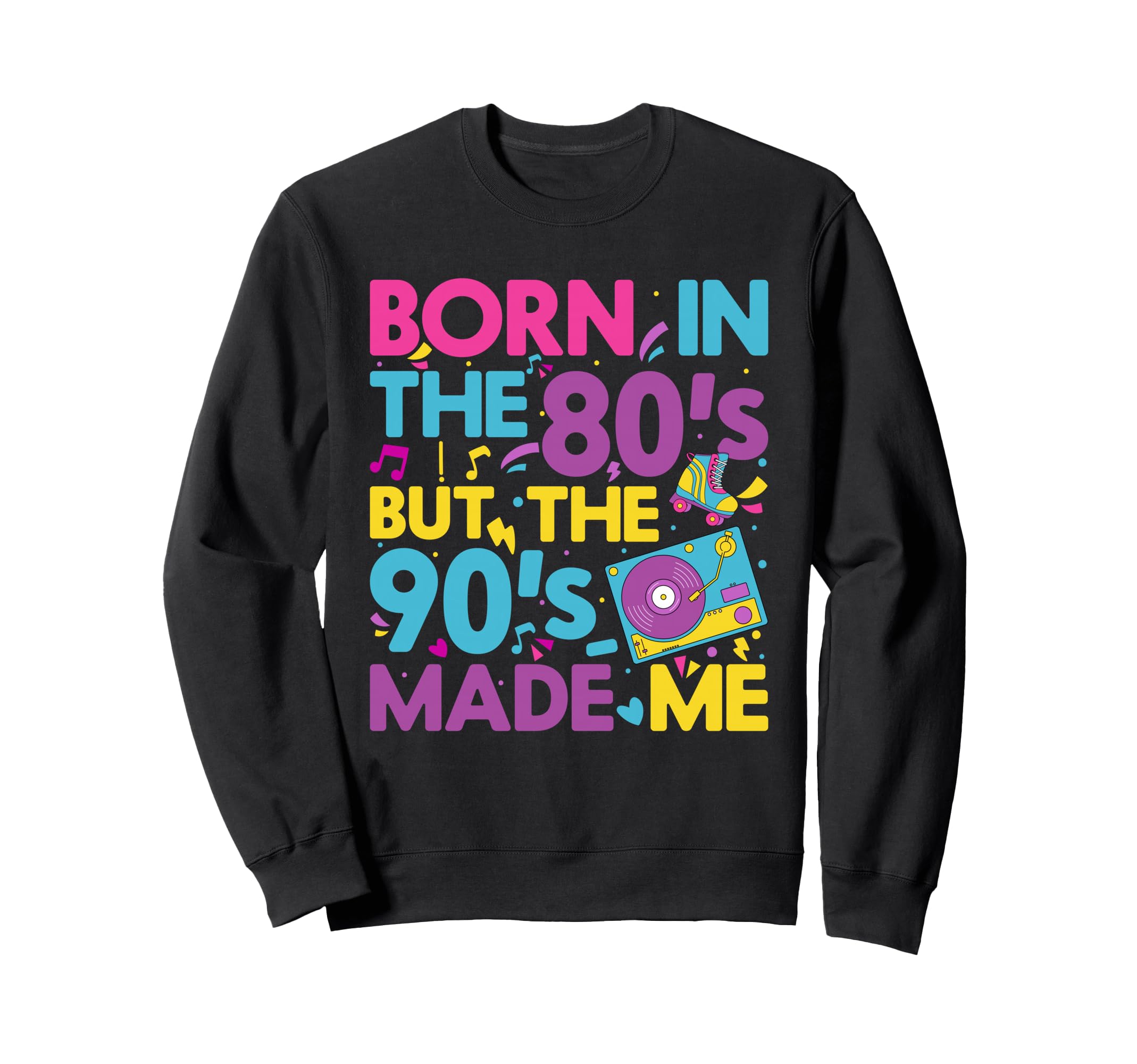 Born 80S But 90S Made Me Cassette Sweatshirt - Minimalist Print Unisex - T-Shirt, Sweatshirt, Hoodie